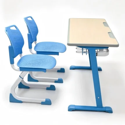double fixed desks and chairs ct fs043